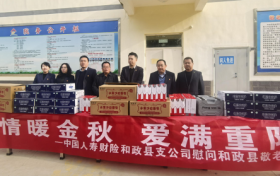 中国人寿财险临夏中支开展“情暖金秋 爱满重阳”敬老院慰问活动